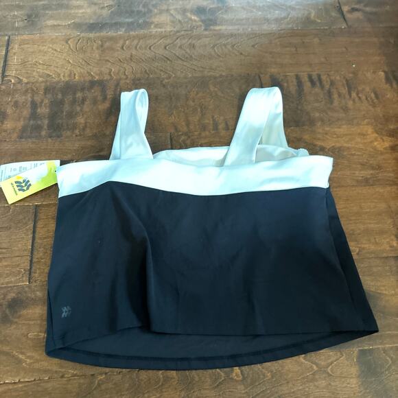 All‎ in Motion Women's Soft Square Neck Cropped Athletic Tank Top Black  XXL - Picture 3 of 6